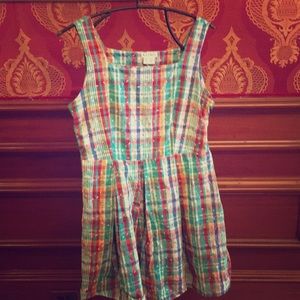 Plaid Sprinkle Cotton Dress Size M